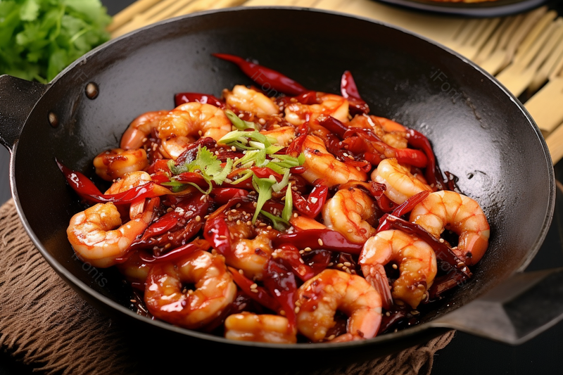 爽辣可口的美味菜肴干锅香辣虾,高清,摄影图,摄影图片,图片大全,摄影图免费下载
